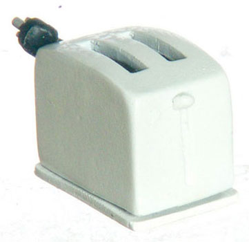 Dollhouse Miniature Toaster, White, 2Pc
